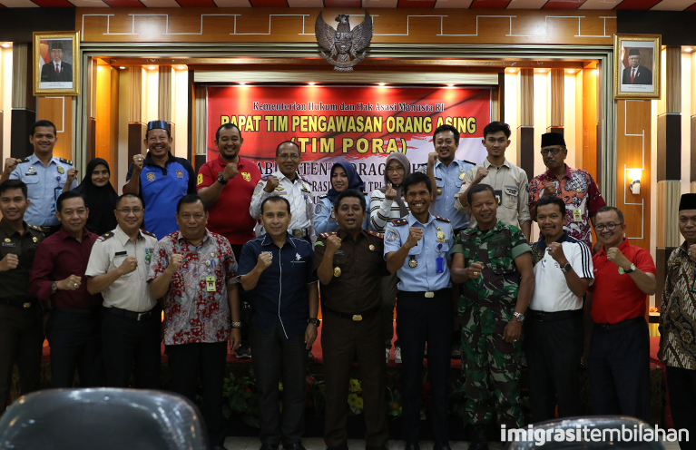 Perkuat Pengawasan Orang Asing, Kantor Imigrasi Tembilahan Gelar Rapat Tim Pora Kab. Inhil